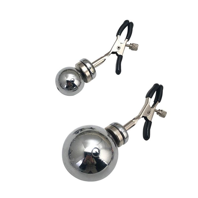 Huge Weight Metal Nipple Clamps Clips Magnet Ball Slave BDSM Breast Bondage Restraint Sex Toy For Women Couple Play Game