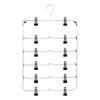 1PC Multilayer Clothes Hangers With 12 Clips Clothing Storage Rack Holder Drying Wardrobe Folding Pants Clothes Metal Skirt Rack