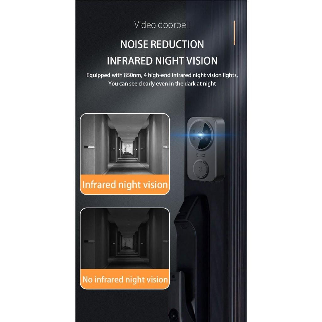 4.3 Inches Screen Wireless Smart Video Doorbell Household Night Version Two-Way Speaking Video Door Ring