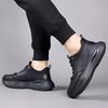 Herrskor höst sport- och fritidsskor herrplattform trendiga pappaskor låga snörskor läderskor herr
