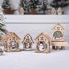 Handmade Wooden Luminous Cabin Christmas Tree Ornament for Kids – DIY Gift or Window Decoration