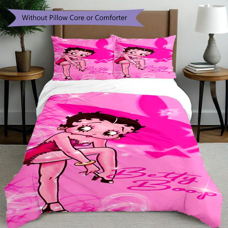 3pcs Duvet Cover Set (1*Duvet Cover + 2*Pillowcase, Without Core),Sexy Doll Print Bedding Set, Bedroom Decor, All‑Season, Birthday Gift