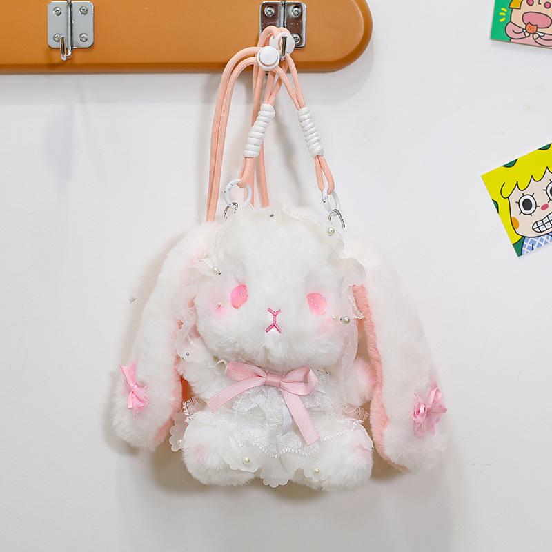 Cute and Funny Fantasy Velvet Doll Lolita Rabbit Crossbody Bag Doll Plush Doll Girl Birthday Gift
