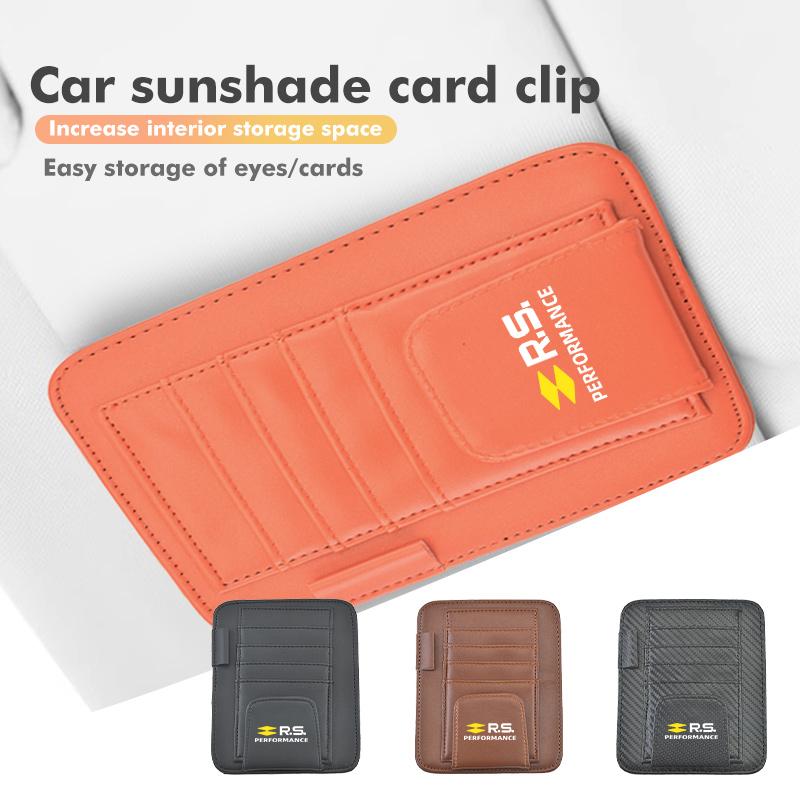 Car Sun Visor Sunglasses Clip Credit Card Pen Storage G Holder For Renault Clio Dacia RS Megan Scenic Logan Laguna Kadjar Duster