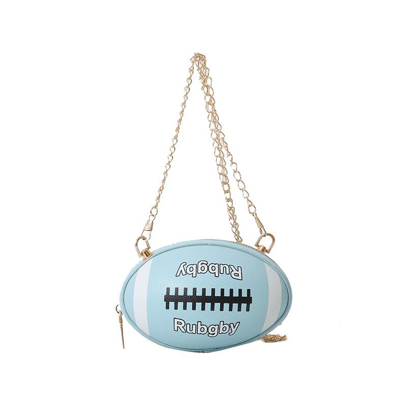 Small Rugby Ladies Street Bag Shoulder Chain Clutch Bag Purse