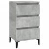 VidaXL Bedside Table Concrete Grey 40x35x70 Cm Engineered Wood 819672