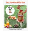 SucceBuy Prensa para Vino de Frutas de 6L 12L Cesta de Madera Maciza con 8 Bloques Prensa Manual Resistente para Hacer Jugo Sidra Manzana Uva