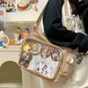 Japanese Style JK Shoulder Bag Large Capacity Canvas Tote Bag Lovely Transparent Itabag  Student