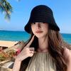 Premium sense silk and linen woven bucket straw hat, light and breathable in summer, washbasin hat, outdoor fashion sun hat