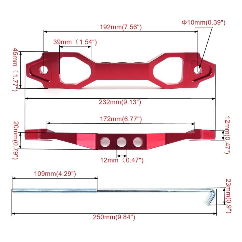 Battery Hold Down Bracket Holder Battery Hold Down Car Battery Fixing Bracket Universal Battery Crossbar with 25cm Bolt