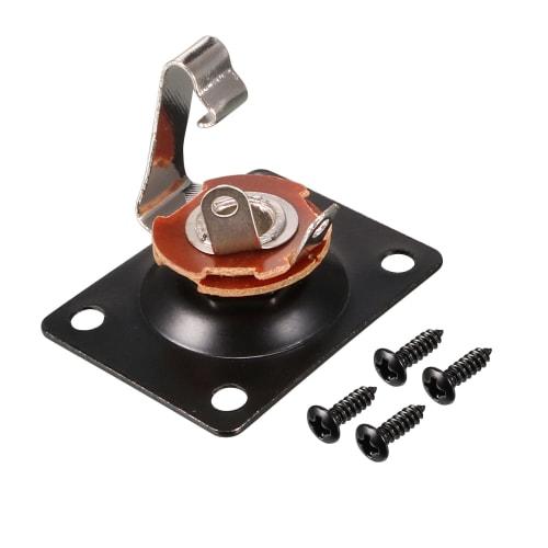uxcell Guitar Mono Output Jack Plate, 6.35mm Input Socket for Gibson LP/EPI Les Paul Electric Guitars, Black