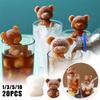 3D Silikonbjörnsform Isbitsform Chokladkaka Gräddform DIY Bakverktyg för Cocktail Whiskey Fest Dessertdekoration