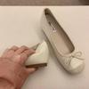 French Retro Soft-soled Single Shoes Silver Women's Shoes Autumn Ladyshoes Evening Bow Red Flats Ballet Shoes