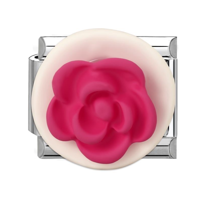 Fashion Colorful Bow Series Charm Bracelet Rose Flower Heart Cherry Y2K Bead Fit 9mm Bracelet Stainless Steel DIY Jewelry Gift
