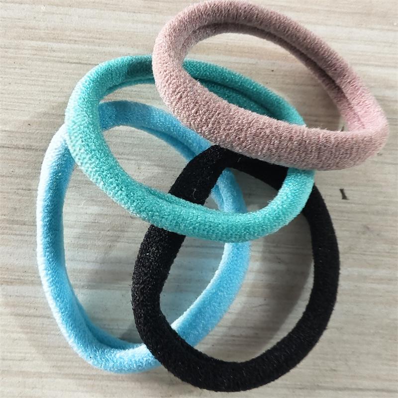 Women's Hair Tie with Headband Rubber Band Hair Accessories Solid Color Multi-color High Elasticity Fashionable Headband