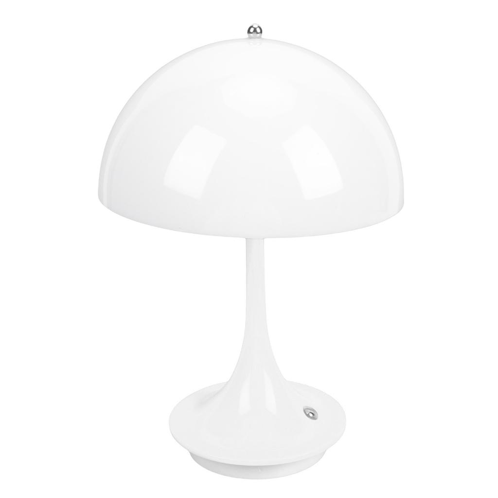 Mushroom Table Lamp 3 Color Temperatures Stepless Dimmable Touch Control Rechargeable Mid Century Modern Lamp for