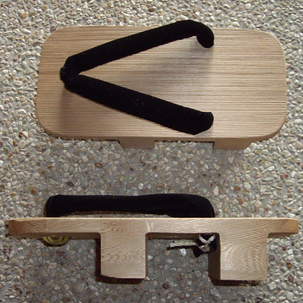 Kiso Nezuko plain black a traditional craft made in continuing a tradition of Geta Men's two-toothed, sandals, Japan, 300-year craftsmanship.