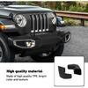 Lkip Tow Hook Covers for Jeep Wrangler 4XE JL JK & Gladiator JT (2007-2025) - Rubber Sleeve Protectors for Front Bumper, Exterior Accessories(Black)