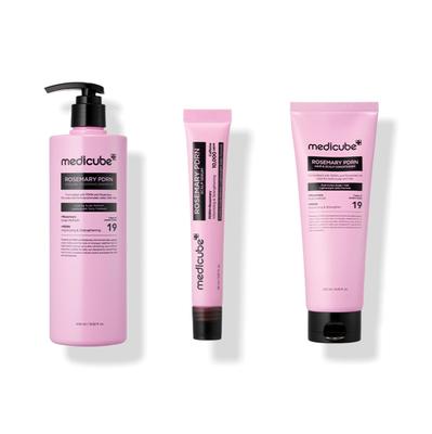 Rosemary PDRN Full Scalp Care Set – Anti-Hair Loss Shampoo 400ml + Scalp Ampoule 20ml + Hair & Scalp Conditioner 250ml