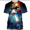 3D Mazinger Z Printed T-shirt Transformers Pattern Men's Short Sleeve Top Fashionable Comfortable Cool Street Wear
