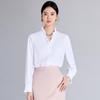 Elegant White Ruffle V-Neck Long Sleeve Blouse for Women