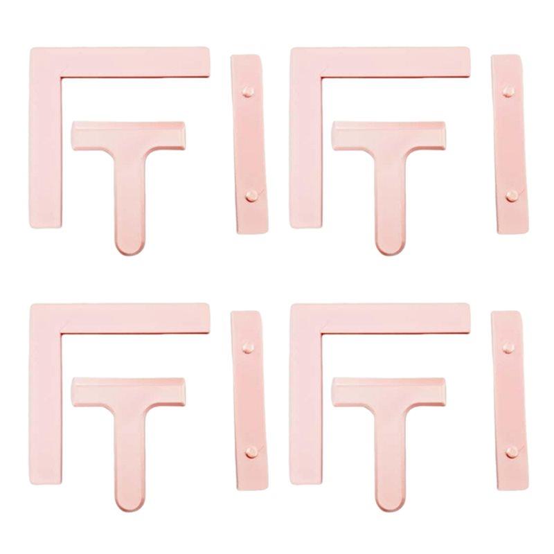 A03F-Canvas Alignment Tool, Diamond Painting Alignment Ruler(3-Piece Set)- Accessories For Round And Square Diamonds(Pink)