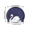 Plus Size Swimming Cap Printed Pattern Ear Protection Bathing Caps Elastic Anti Slip Silicone Swim Cap For Long Short Hair