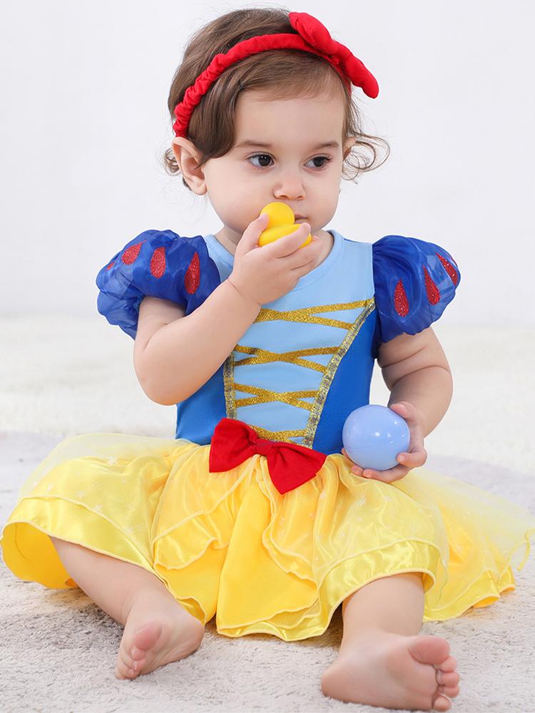 Baby Romper Tutu Dress with Headband Infant Baby Girl Princess Clothes Cute Design Kids Dress Halloween Party Costumes Outfit