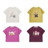 Youyou Girls' Summer Cartoon Print Short-Sleeve T-Shirt
