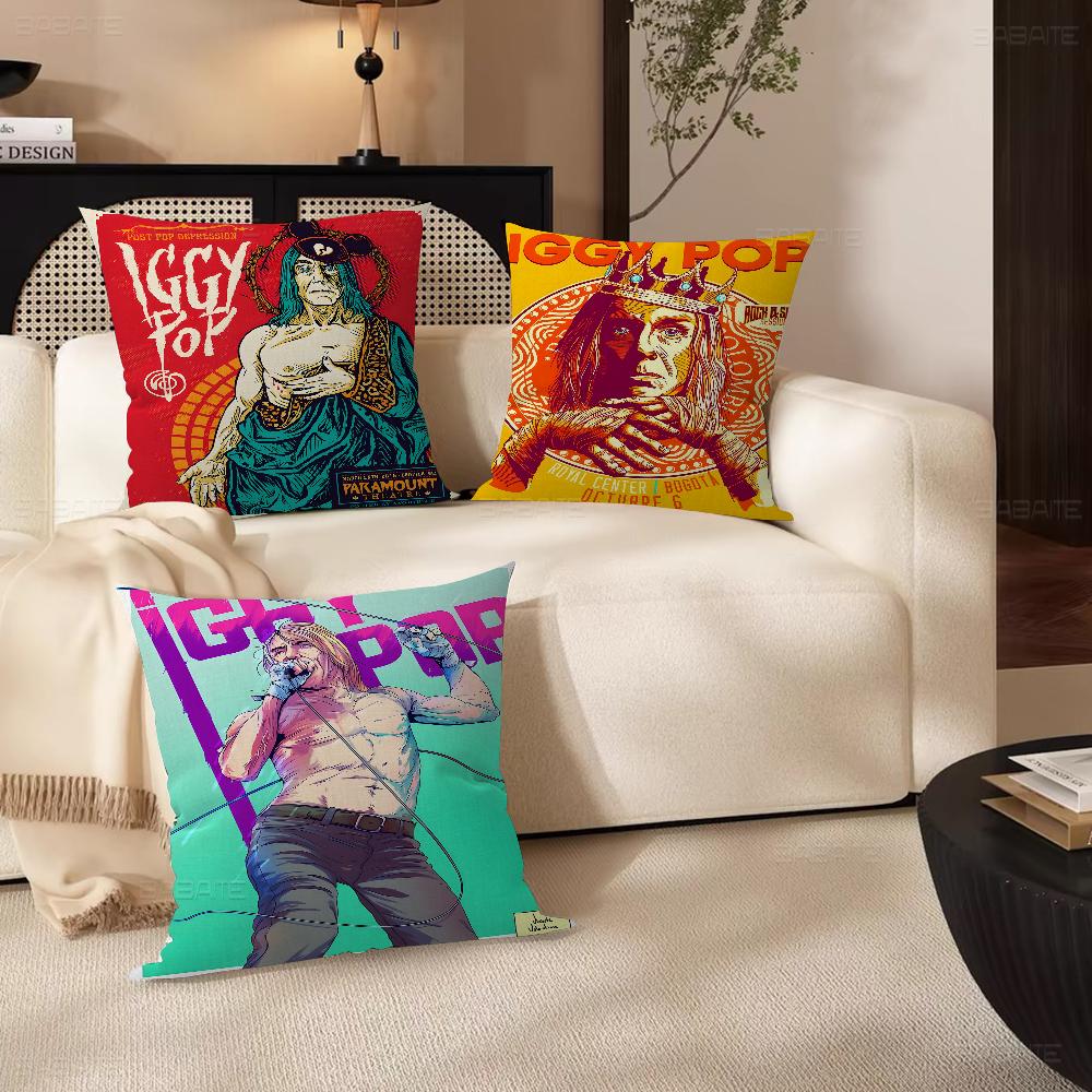 L-Iggy P-Pop Band Cushion Cover Pillow Cover Decor Pillowcase Printed Cushion Case for Couch