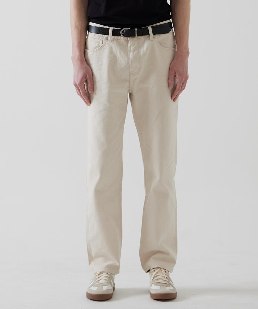 Ssinedeu [Nix Straight Natural Cotton Denim - Ivory] Nix Straight Natural Cotton Denim - Ivory