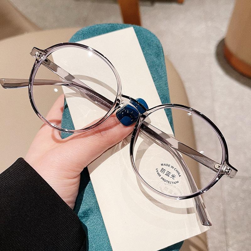 Vintage Retro Round Glasses TR90 Material Anti Blue Light Eyewear for Men Women Unisex Frames