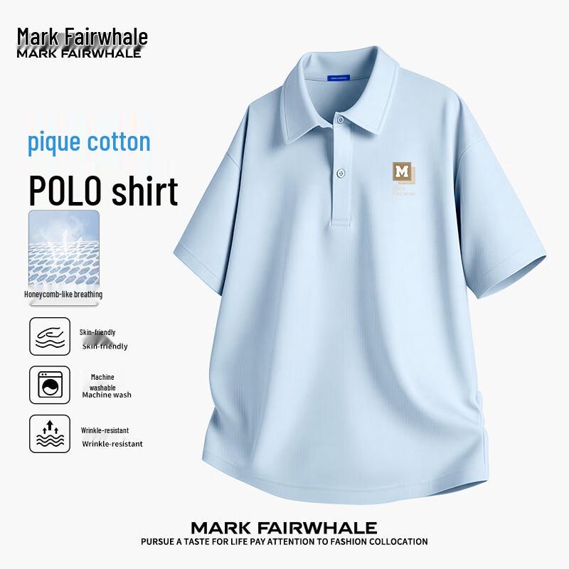 MARK FAIRWHALE Men's Short Sleeve Pique Polo Shirt