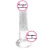 Crystal Clear Soft Silicone Dildo - Female Masturbator Toy