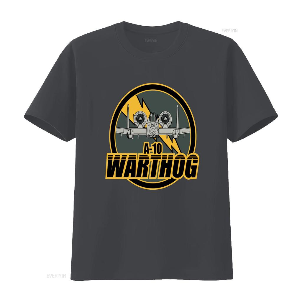 A 10 Warthog T Shirt Military Aircraft Design For Aviation Enthusiasts Vintage Washed Stretched Casual Designer Clothes Stylish