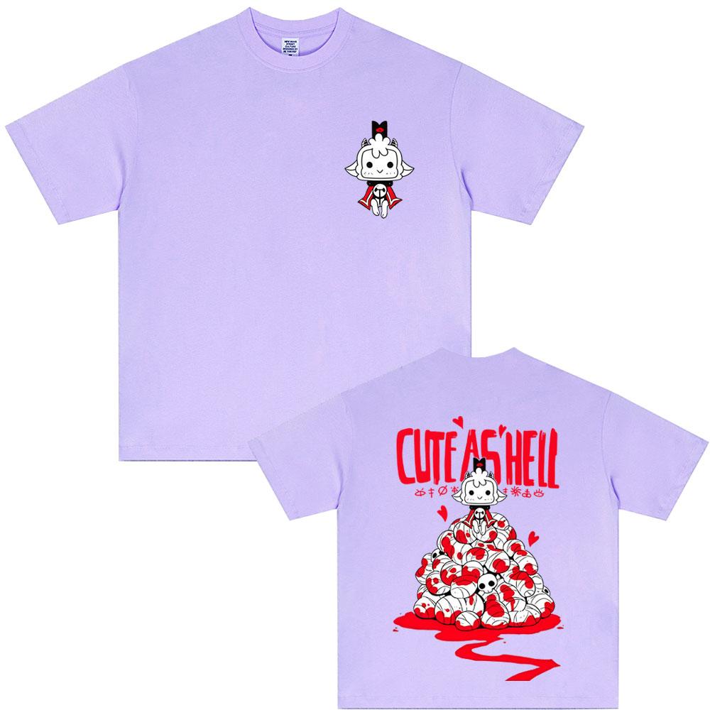 Game Cult of The Lamb Graphic Tshirt Unisex Women Otaku Lover Short Sleeve Tshirts Unisex Casual High Quality Soft Cotton Tshirt
