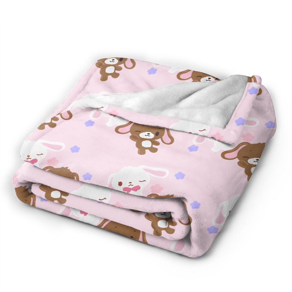Sugarbunnies Shirousa Kurousa Cutecore Jojifuku Pinkcore Decke Fleece Warme Überwurfdecke für Auto Sofa Couch Schlafzimmer Steppdecke