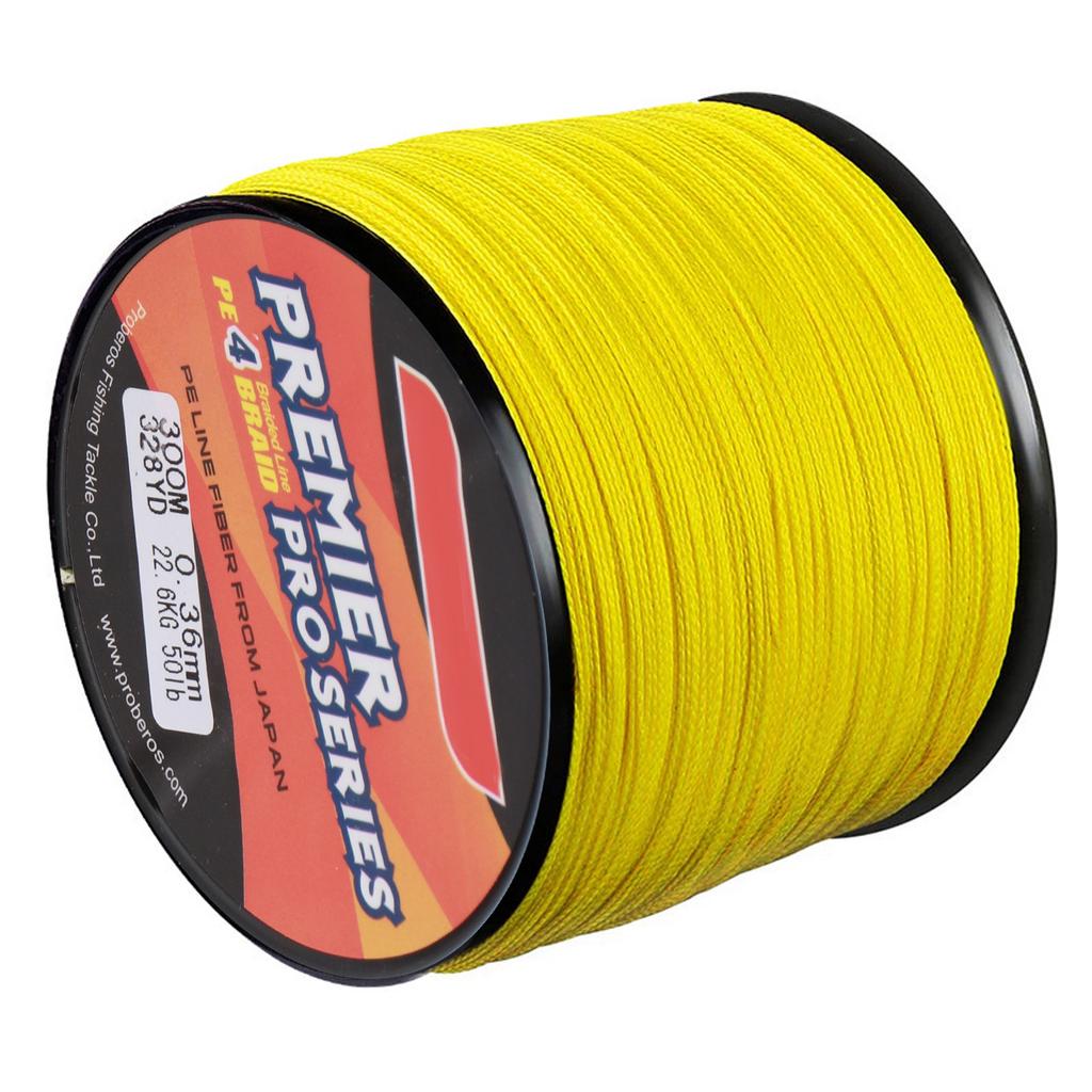 5.0 50LB Fishing Wire Abrasion Resistant Fishing Tape 4 Stranded Braided PE Fishing Line for Seawater Freshwater 300m