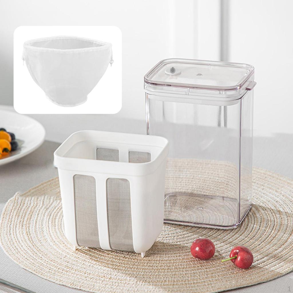Portable Basket Jar with Lid for Yogurt And Straining