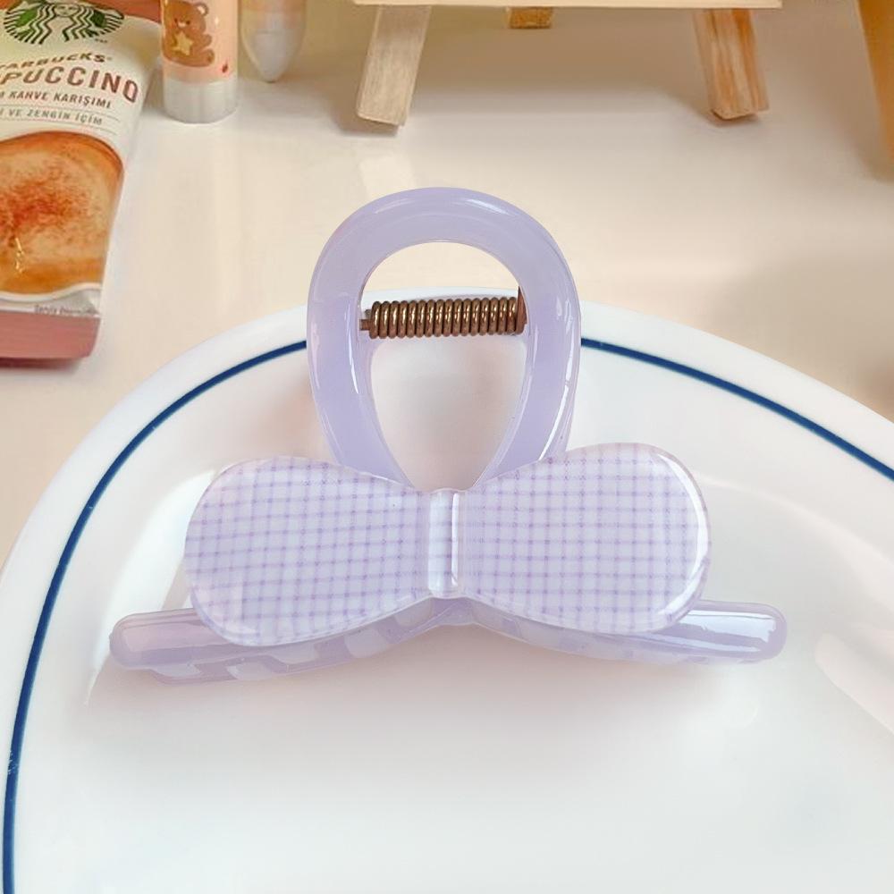 Stylish and Casual Women's Hair Clips with Fresh Plaid Bows, Claw Clips, Sweet Heart-shaped Hair Clips, and Simple Hair Accessories.