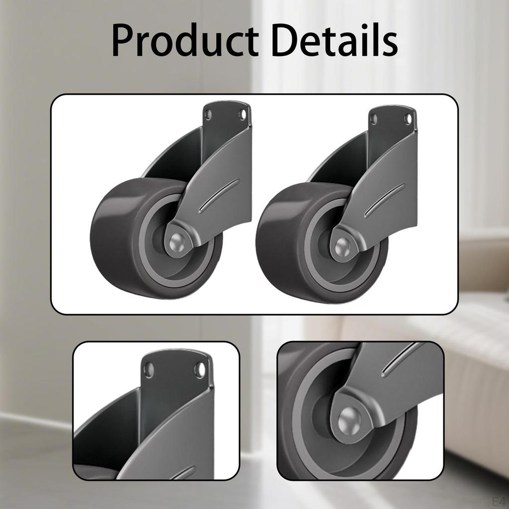 2 Stück Türrollen, Ersatzrollen, Antifriktion, Leise und Verschleißfest, für Holz