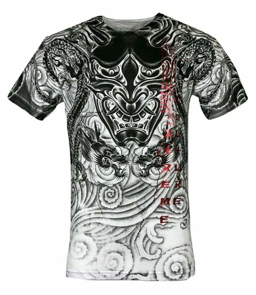 

Белая футболка унисекс Xtreme Couture By Affliction Imperial Dragon Biker Mma