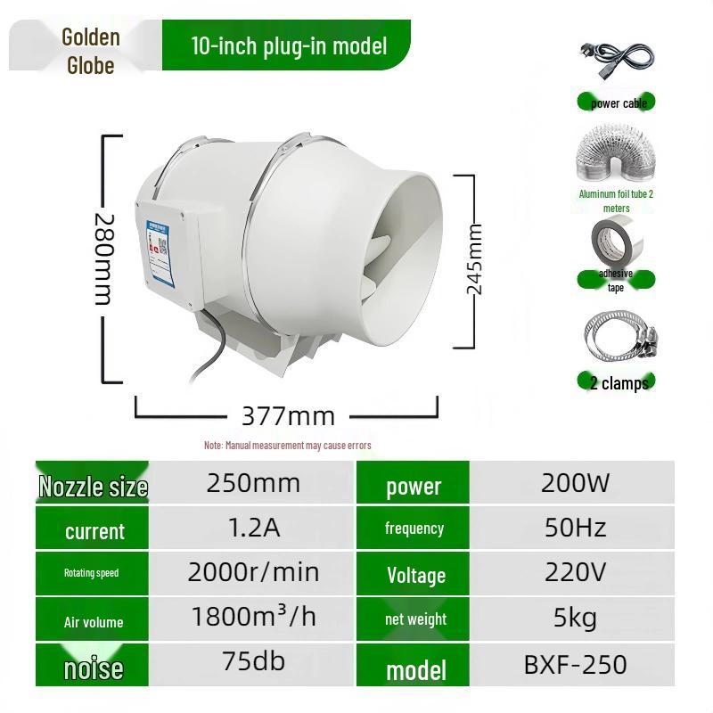 Silent High-Suction Exhaust Fan for Kitchen & Bathroom Ventilation