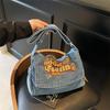 Women's Bag New Denim Women's Large-capacity Shoulder Portable Tote Bag Student Class Bag