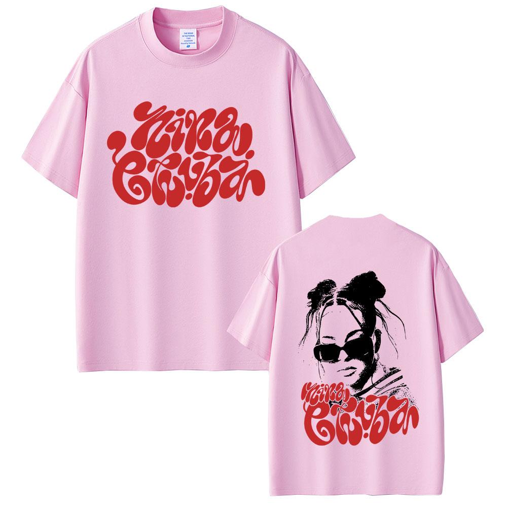 Rapper Nina Chuba Face Graphic Tshirt Men Women Hip Hop Fashion Short Sleeve T Shirts Unisex Vintage Oversized Tees Streetwear
