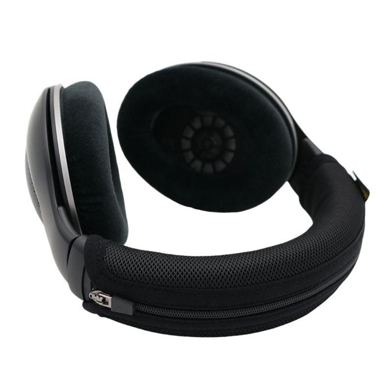 Smooth Zippered Headband Protective Cover For HD550 Over Ear Headphones With Zippered Lock Mechanism And Durability Fabric