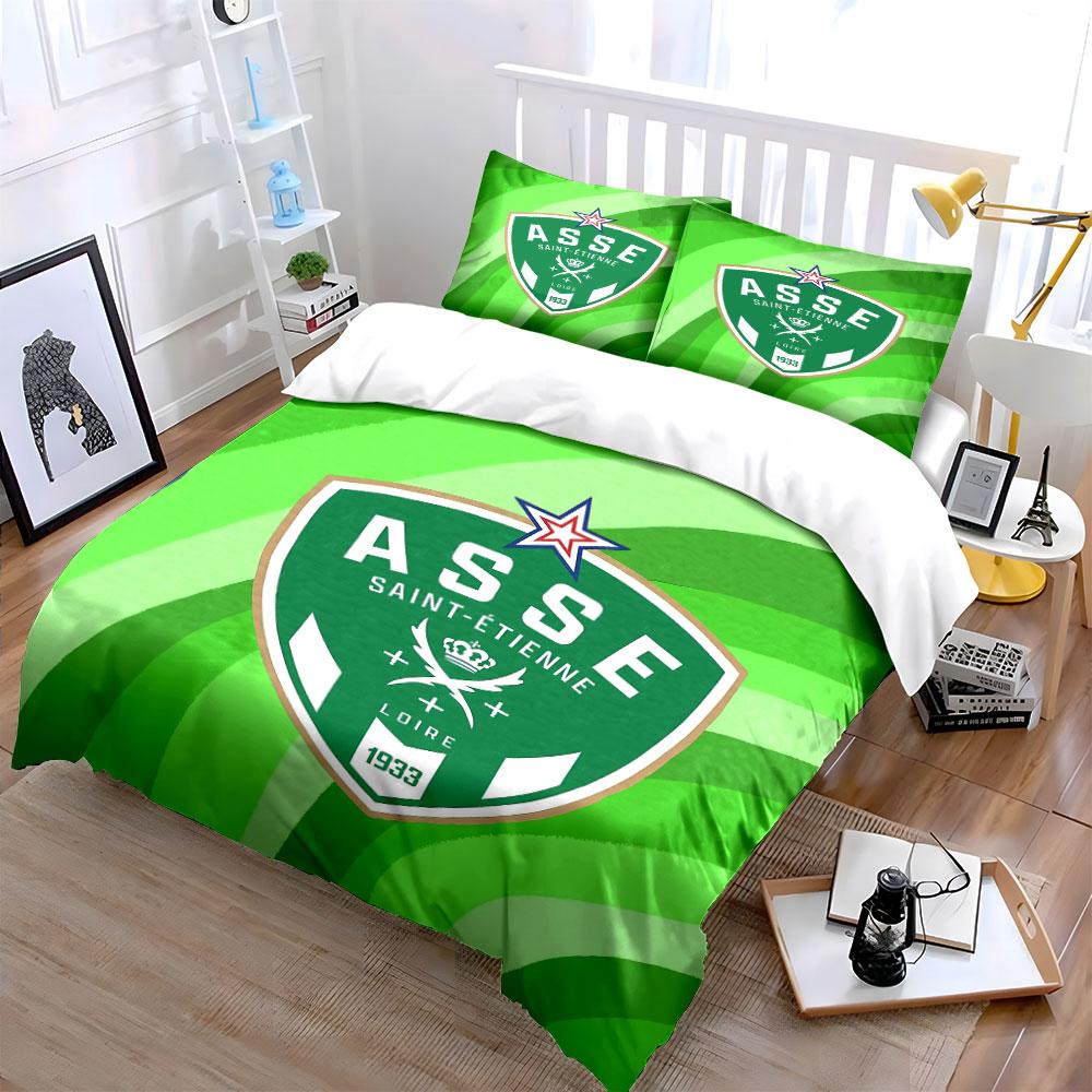 Green ASSE Logo Bedding Set Bedding Duvet Cover Set Duvet Cover Pillowcases  (1 * Duvet Cover 2 * Pillowcases, without duvet insert)