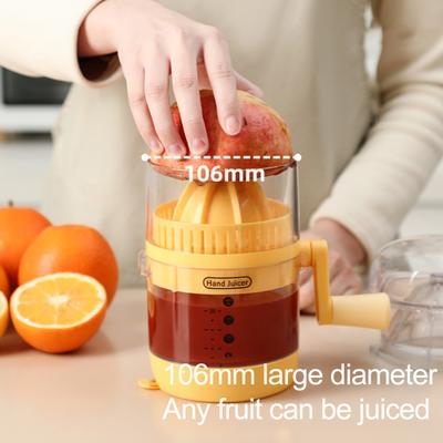 Yousheng Manuální lis na citrusy Přenosný lis na citrony, limetky, pomeranče Bez BPA Ovocný lisový extraktor pro pomeranče, citrony Protiskluzová základna Odšťavňovač