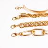 4PCS Punk Chains Bracelets Fashionable Alloy Twisted Rope Chains Extension Ropes Wear-resistant Hip Hop Bracelets for Women