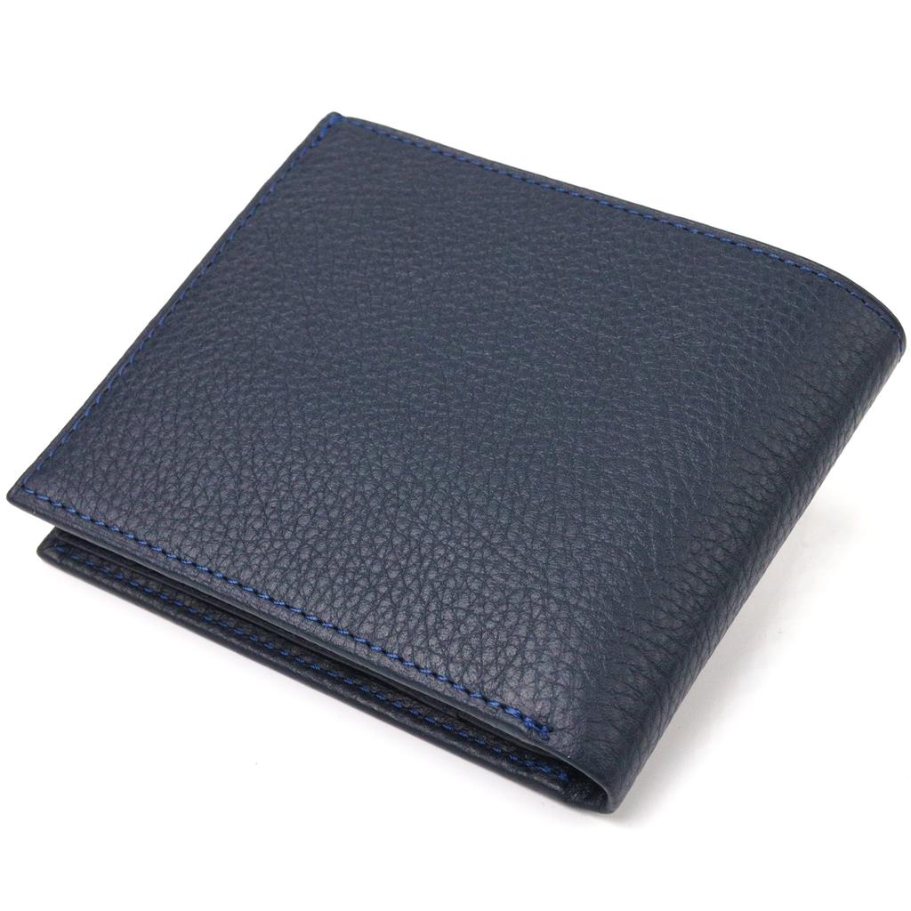 Capacious Men's Bifold Wallet Made of Genuine Leather Flotar CANPELLINI Purse 21581 Blue